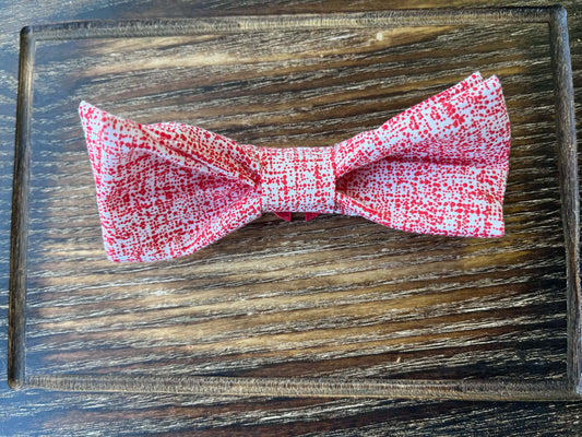 Red Digital Slide On Bow Tie